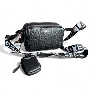 Karl Lagerfeld Black Crossbody Bag Paris Maybelle, brand new